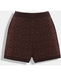 COACH - Signature Knit Set Shorts - Lyst