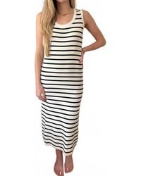 FRNCH - Nacera Knit Striped Tank Midi Dress - Lyst