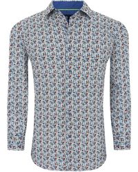 Tom Baine - Slim Fit Performance Long Sleeve Printed Button Down - Lyst