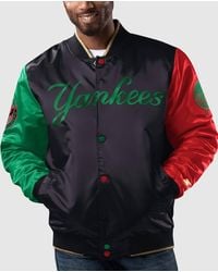 Starter - New York Yankees History Month Quilted Lining Satin Full-Snap Jacket - Lyst