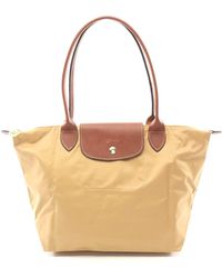 Longchamp - Le Pliage Original M Tote Bag Canvas Leather - Lyst