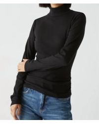 Michael Stars - Ruched Turtleneck Tee - Lyst