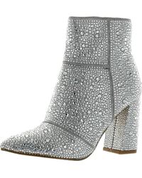 Steve Madden - Reflective Rhinestone Pointed Toe Mid-calf Boots - Lyst