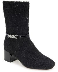 Kenneth Cole - Lacey Jewel Bootie Zipper Textured Mid-Calf Boots - Lyst