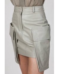 Zeynep Arcay - Mini Cargo Leather Skirt - Lyst