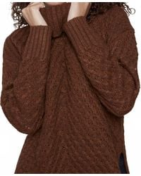Charlie b - Diagonal Cable Cowl Neck Sweater - Lyst