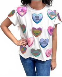 Queen Of Sparkles - Positive Candy Hearts Short Sleeve Tee - Lyst
