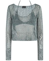 Pinko - Denalo Nesh Openwork Sweater - Lyst