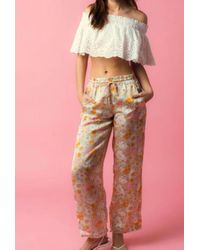 Olivaceous - Floral Silky Pants - Lyst