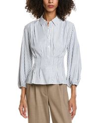 Max Studio - 3/4 Sleeve Pleat Front Blouse - Lyst