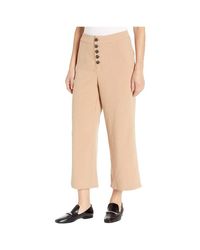 Cupcakes And Cashmere - Riga Button Front Wide Leg Trouser - Lyst