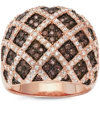 Ivy Sharpe - 14K Rose Over Brass Mocha Cubic Zirconia Statement Rings - Lyst