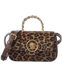 Versace - La Medusa Mini Haircalf & Leather Shoulder Bag - Lyst