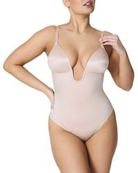 Spanx - Plunge Low Back Thong Bodysuit - Lyst