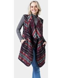 TRUEDAMES - Western Pattern Vest With Pocket - Lyst