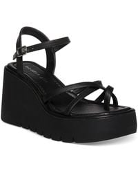 Madden Girl - Vault Faux Leather Wedge Sandals - Lyst