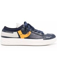 Ferragamo - Logo-print Lace-up Sneakers - Lyst