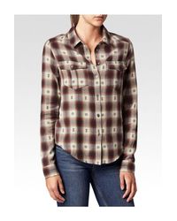 PAIGE - Mya Long Sleeve Button Down Plaid Shirt - Lyst