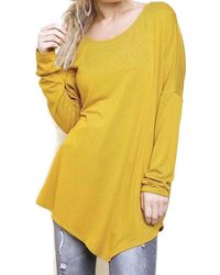 Umgee - Asymmetric Long Sleeve Top - Lyst