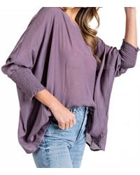 Eesome - Dolman With Smocked Cuffs Top - Lyst