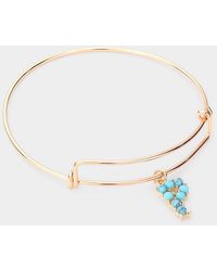Fashnzfab - P- Embellished Initial Monogram Charm Bracelet - Lyst