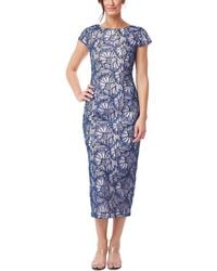 JS Collections - Sequined Embroidered Sheath Dress - Lyst