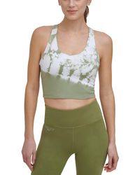 DKNY - Cropped Racerback Tank Top - Lyst
