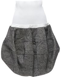 Louis Vuitton - 2021 Runway White Ribbed Wool Dropped Bubble Skirt - Lyst