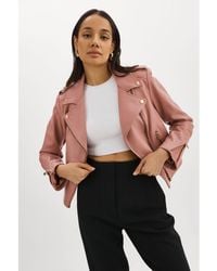 Lamarque - Donna Iconic Leather Biker Jacket - Lyst