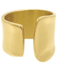 Adornia - Tarnish Resistant 14K Plated Tall Open Band Ring - Lyst