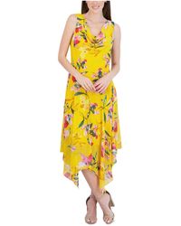Signature By Robbie Bee - Petites Wedding Floral Fit & Flare Dress - Lyst