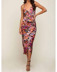 Dress Forum - Floral Ruched Midi Dress - Lyst