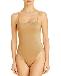 Vitamin A - Jenna Metallic Bodysuit One-piece Swimsuit - Lyst