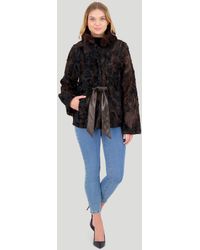 Gorski - Lamb Jacket With Mink Stand Collar - Lyst