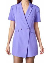 Endless Rose - Short Sleeve Blazer Romper - Lyst
