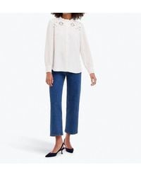 Draper James - Covered Placket Button Down Top - Lyst