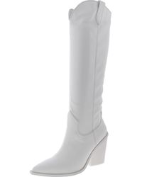 Steve Madden - Bronco Faux Leather Pointed Toe Knee-High Boots - Lyst