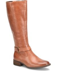 Born - Saddler Tall Leather Knee-high Boots - Lyst