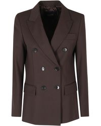 Seventy - Double-Breasted Flap Pockets Polyester-Blend Jacket - Lyst