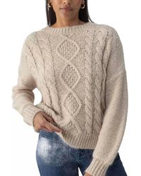 Sanctuary - Cozy Cable Stitch Crewneck Sweater - Lyst