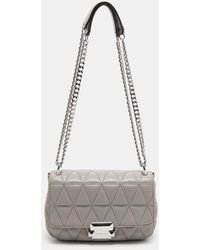 Michael Kors - Quilted Leather Small Sloan Studded Chain Shoulder Bag - Lyst