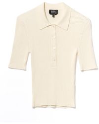 A.P.C. - Fitted Polo Shirt With Classic Collar - Lyst