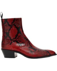 Bally - Gaiman 6303991 Ruby Animal Print Leather Boots - Lyst