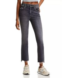 Mother - Insider High Rise Crop Step Fray Bootcut Jeans - Lyst