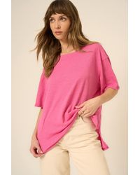 Project Social T - Lola Sheer Side Slit Relaxed Tee - Lyst