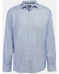 BOSS - Patterned Cotton Button Up Shirt - Lyst