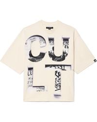 Cult Of Individuality - Oversized Short Sleeve Crew Neck Tee "Cult Newspaper" 260 Gr - Lyst
