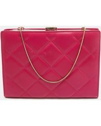 Carolina Herrera - Quilted Leather Frame Chain Clutch - Lyst
