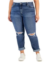 Celebrity Pink - Plus Cuffed High Rise Mom Jeans - Lyst