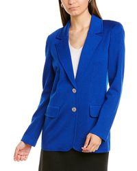 St. John Milano Wool-blend Jacket - Blue